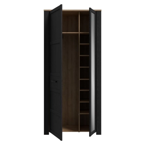 Szafa ubraniowa L Dąb Riviera / Dąb Cabezone